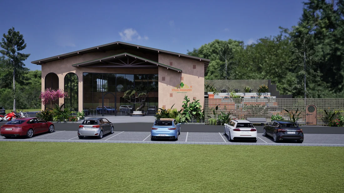 Vivaha Bojanambu restaurant exterior and landscaped arrival